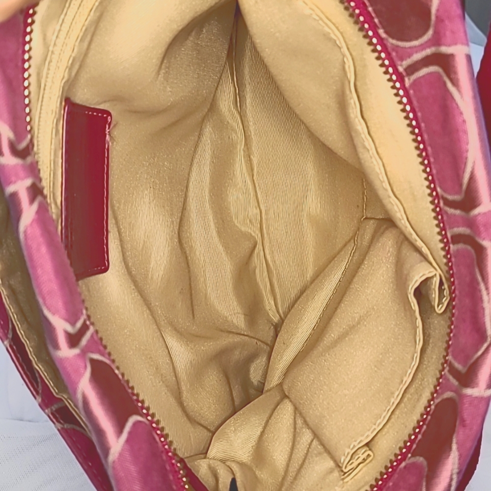 Coach Raspberry Signature Shoulder Bag - Picture 5 of 10